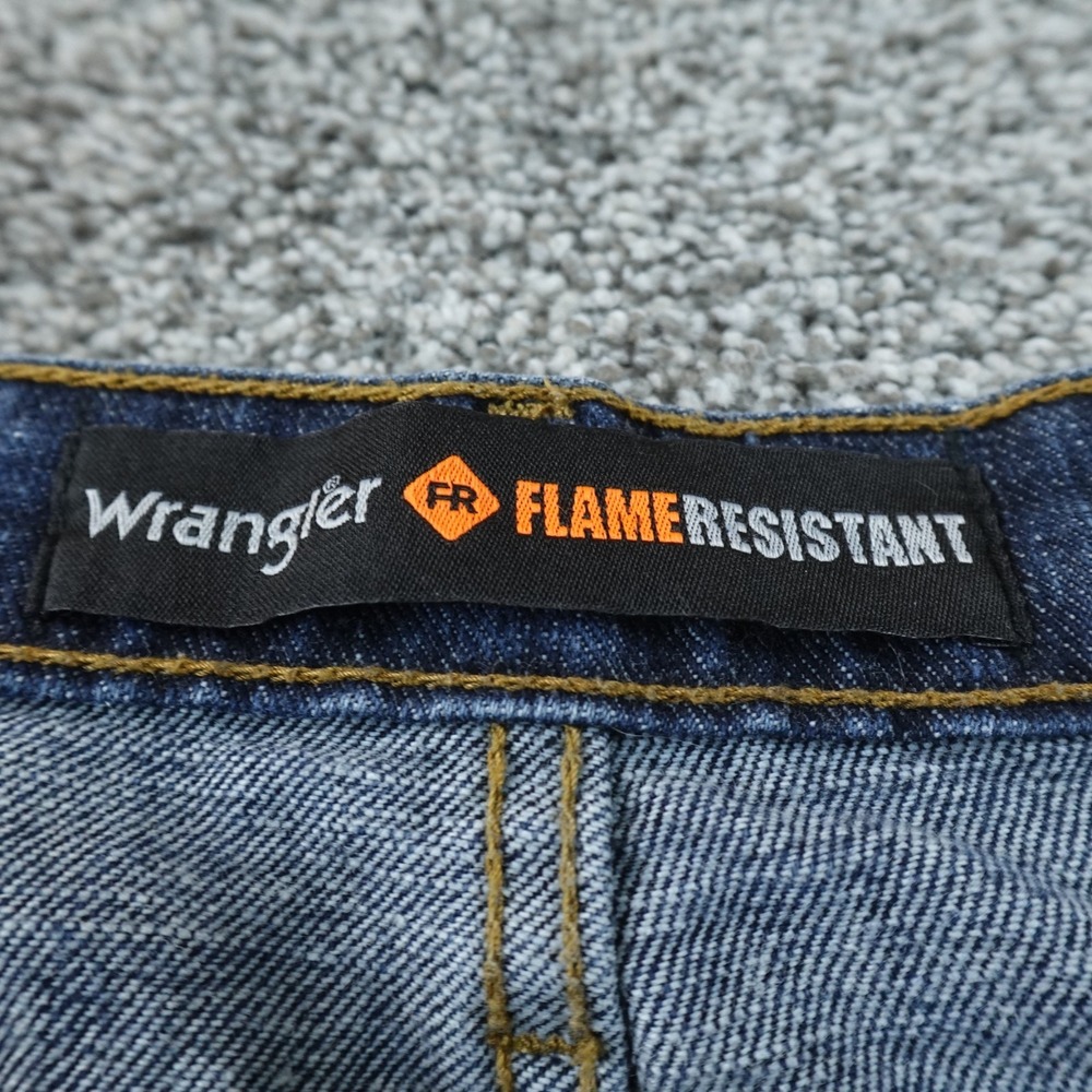 Wrangler Jeans Womens 11 Dark Blue Denim Pants Boot Cut Flame Resistant Western - Picture 6 of 12